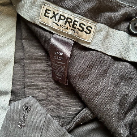 Express Men’s Photographer Pants 31x32 Black Slim Fit Stretch Dress Chinos - Picture 4 of 6